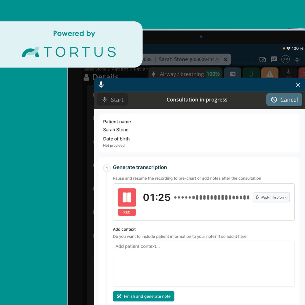 Powered by TORTUS Clinical Scribe